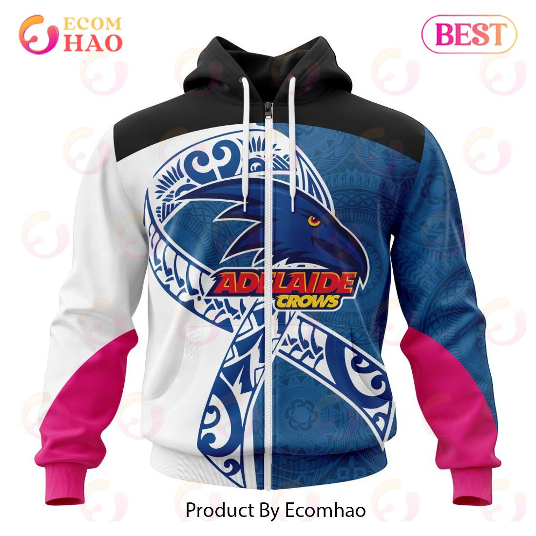AFL Adelaide Football Club Specialized Kits Samoa Fight Cancer 3D Hoodie, Zip Hoodie, Man - Women, Warm, Premium Quality HZ0501