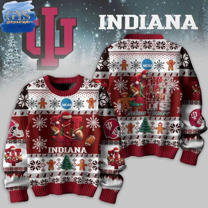 Indiana Hoosiers They Not Like Us Ugly Christmas Sweater , Cozy Soft Unisex Pullover SW0601