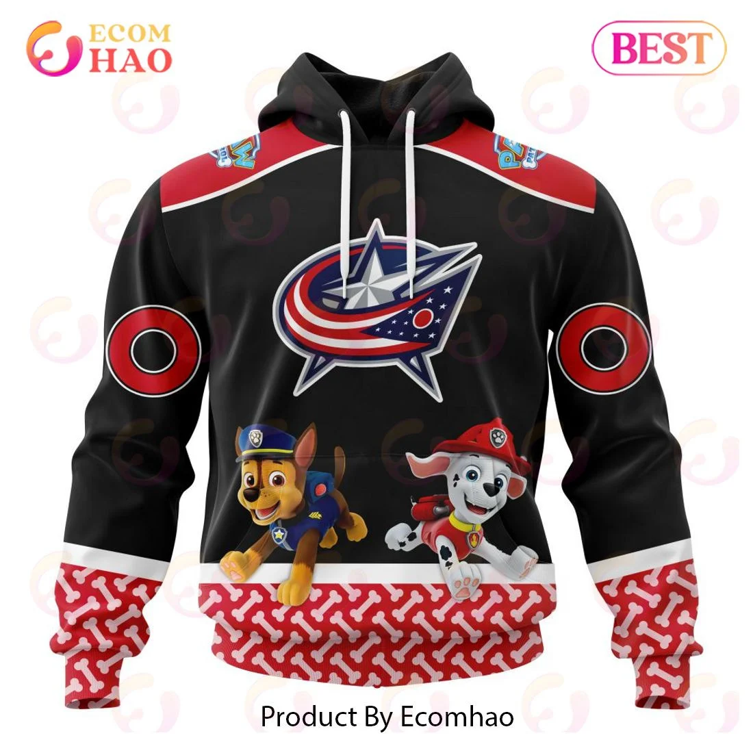 Columbus Blue Jackets Special Paw Patrol Design 3D Hoodie, Zip Hoodie, Man - Women, Warm, Premium Quality HZ0501