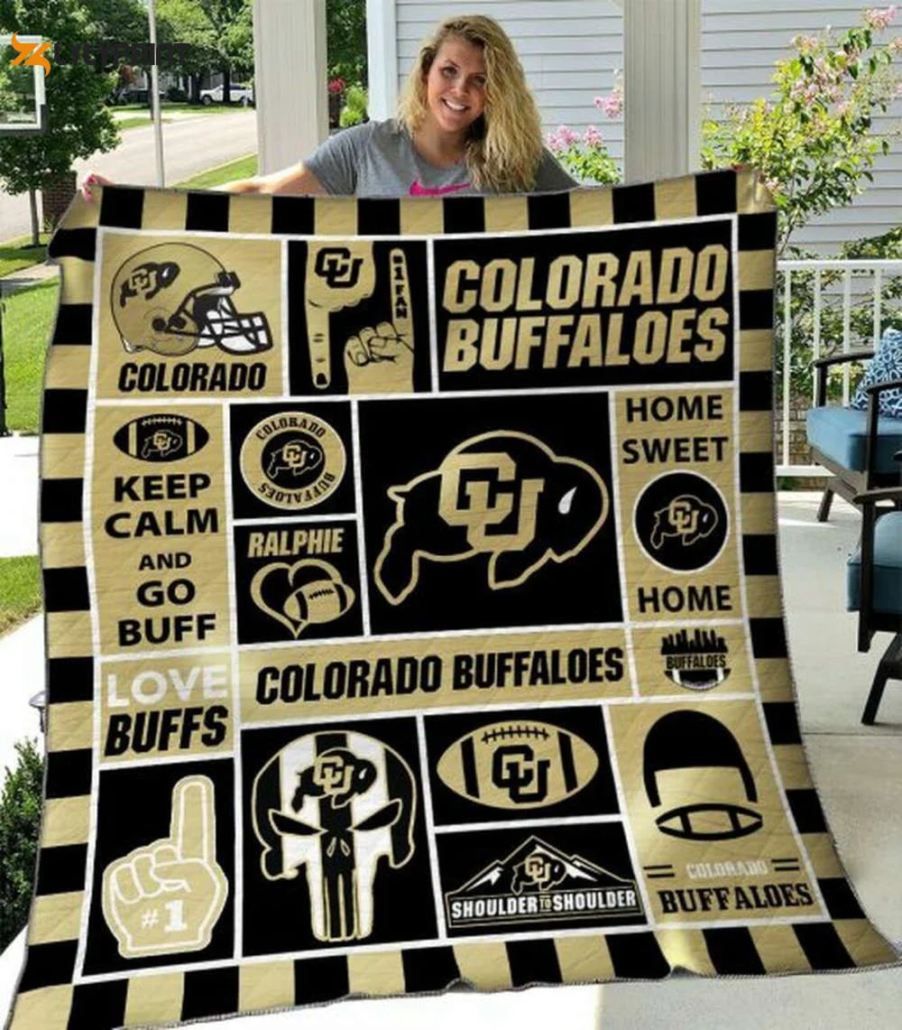 Colorado Buffaloes Quilt Blanket For Fans Home Decor Gift , Soft Quilt, King Size, All Season Cozy Quilt QB0901
