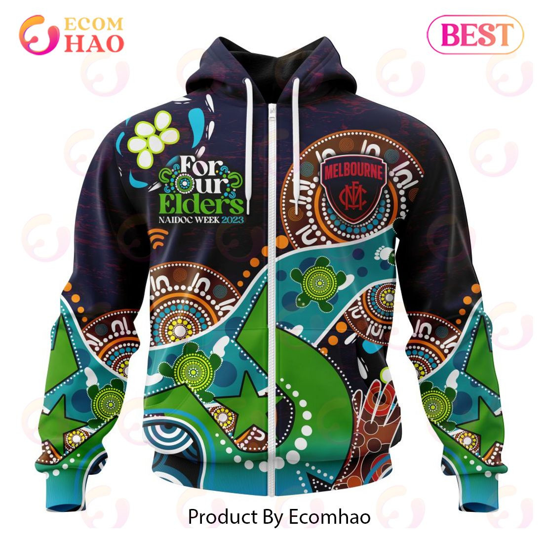 AFL Melbourne Football Club Special Design For NAIDOC Week For Our Elders 3D Hoodie, Zip Hoodie, Man - Women, Warm, Premium Quality HZ0501