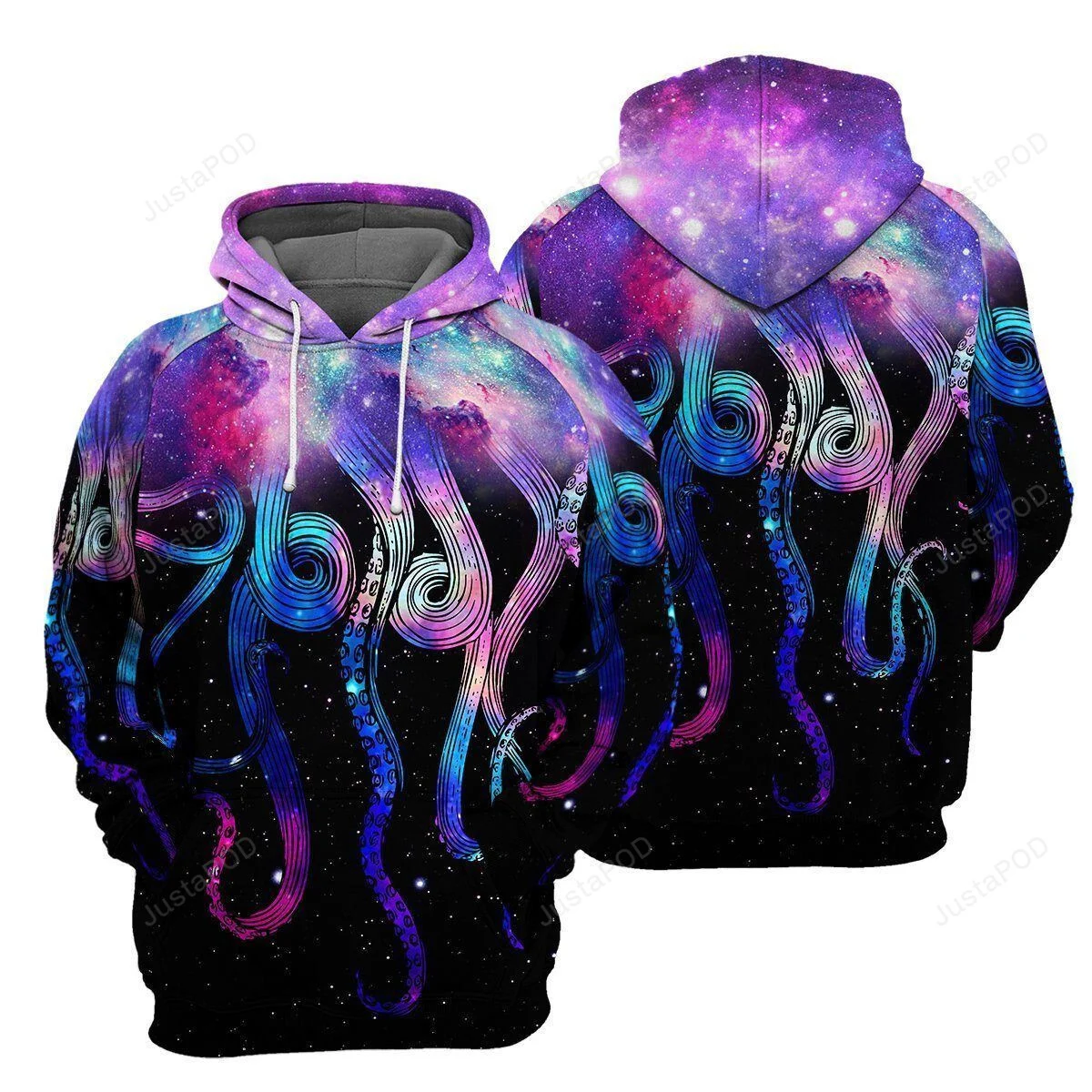 Galaxy Octopus 3D All Over Printed Hoodie, Zip- Up Hoodie HZ0501