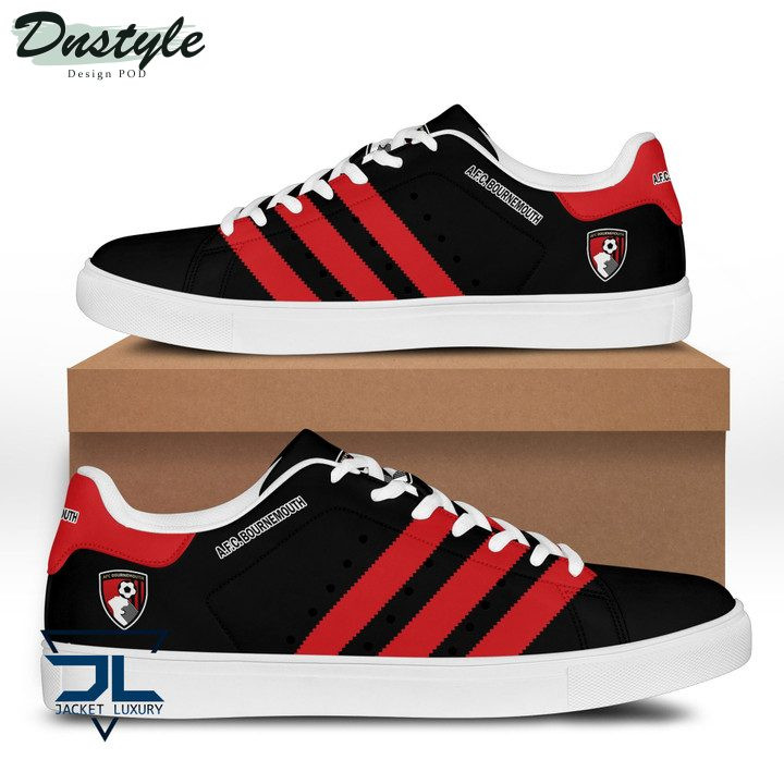 AFC Bournemouth Black Red Stan Smith Shoes Women Men, Trendy Style Sneakers ST0801