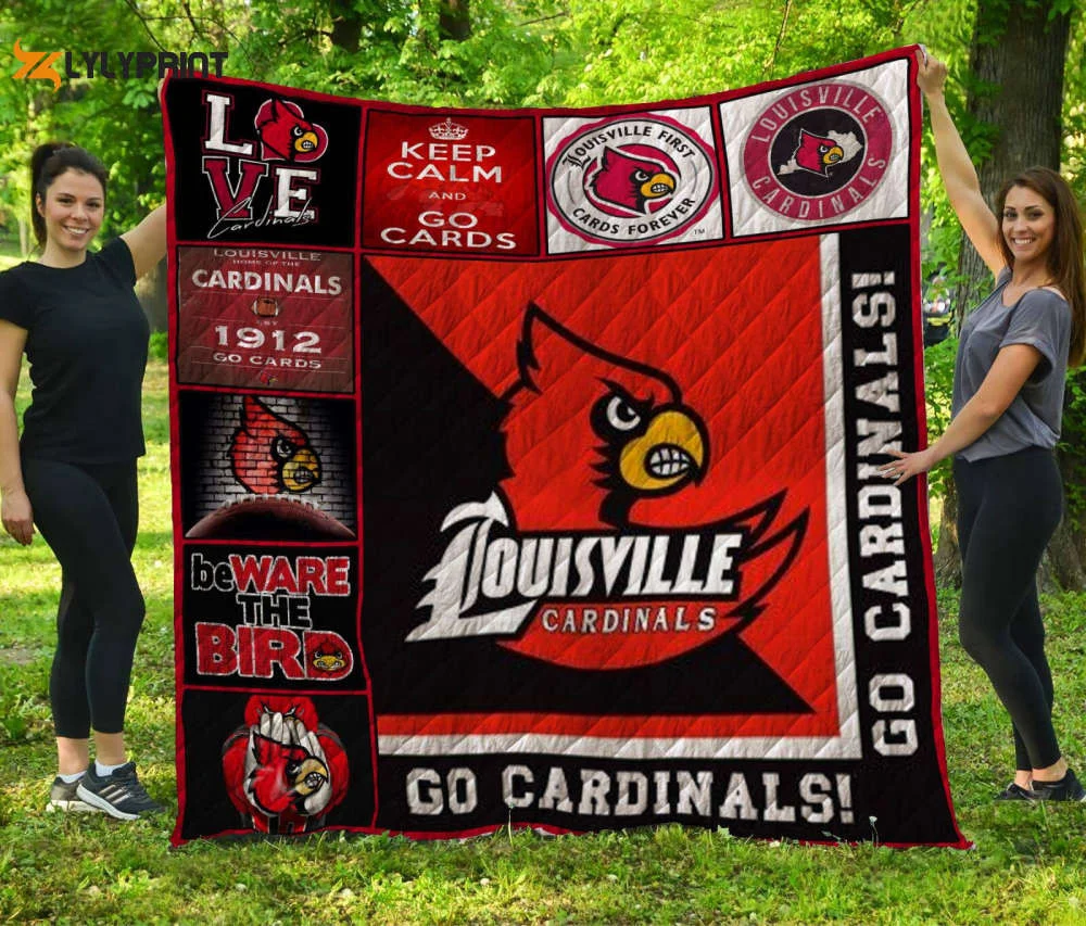 Louisville Cardinals 3D Customized Quilt Blanket For Fans Home Decor Gift ,  Soft Quilt, King Size, All Season Cozy Quilt QB0901
