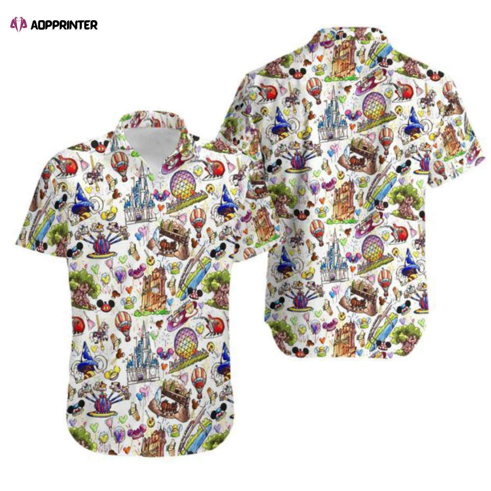 Disney Parks Food Hawaiian Shirt, Summer 2023 Unisex Hawaiian Trip Shirts HW0601