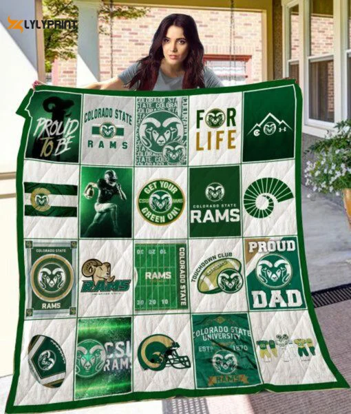 Colorado State Rams Quilt Blanket For Fans Home Decor Gift , Soft Quilt, King Size, All Season Cozy Quilt QB0901