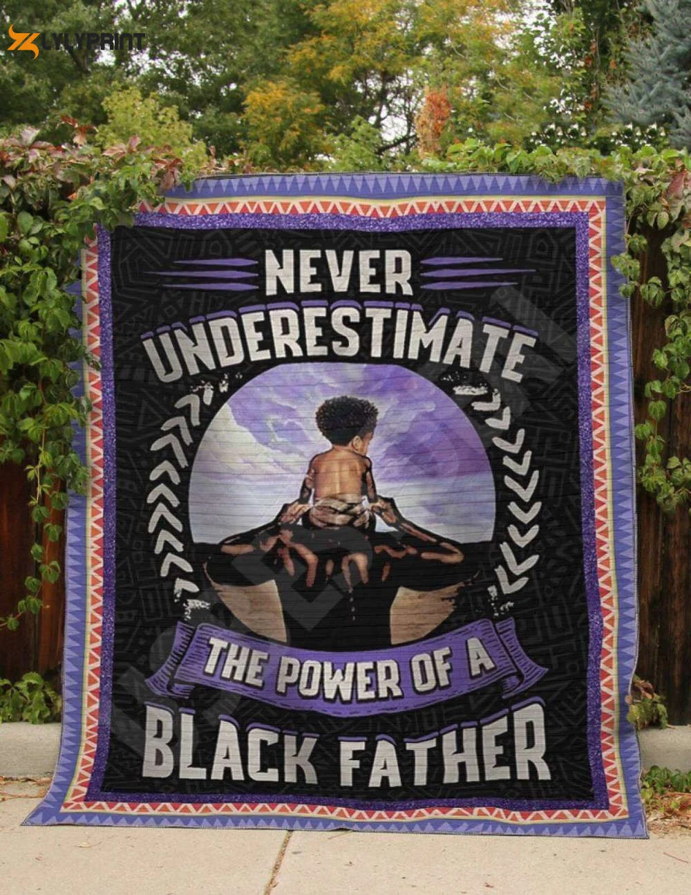 Father A Black Father 3D Customized Quilt , Soft Quilt, King Size, All Season Cozy Quilt QB0901