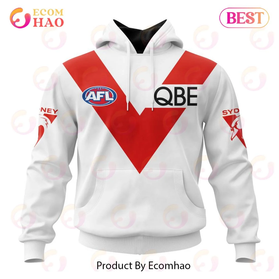 AFL Sydney Swans Heritage Kits 2023 3D Hoodie, Zip Hoodie, Man - Women, Warm, Premium Quality HZ0501