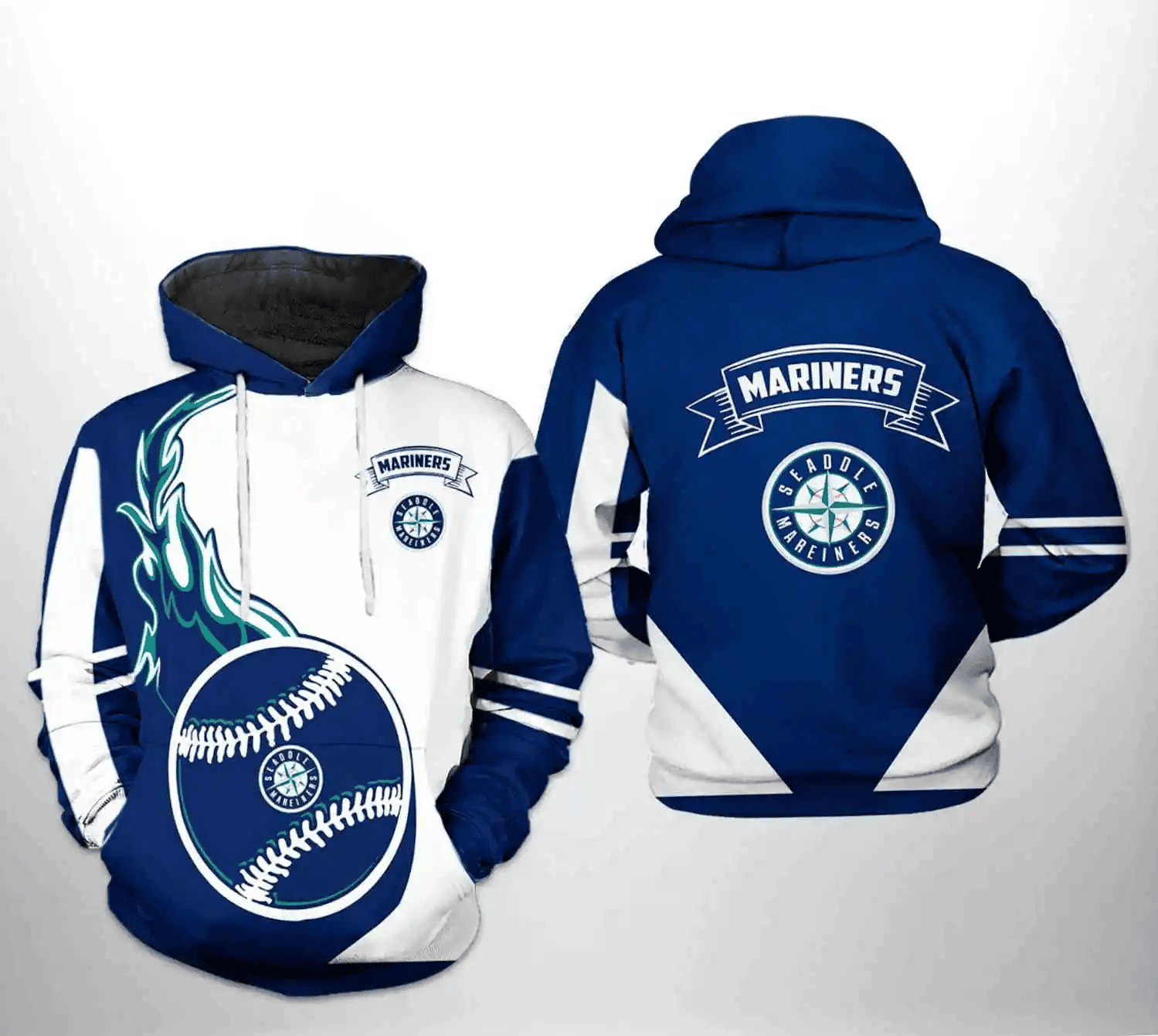 Seattle Mariners 3D Hoodie Zipper AOP Shirt Classic Style for True Fans HZ0501