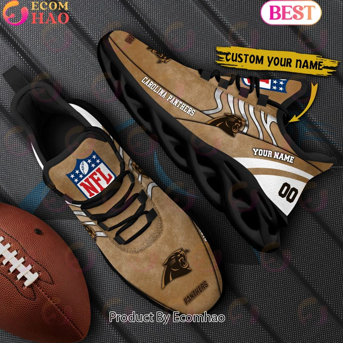 Custom Name Carolina Panthers X Salute to Service For Veterans Day Celebration Max Soul Shoes  Unisex sneakers MS0601