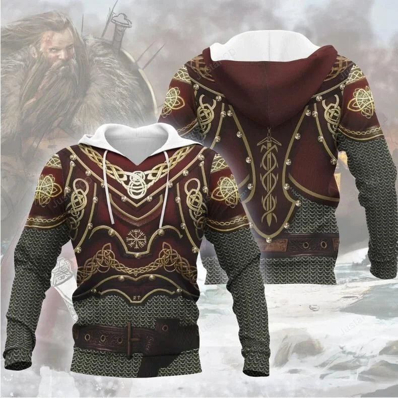 Mystic Viking Armor 3D All Over Printed Hoodie, Zip- Up Hoodie HZ0501