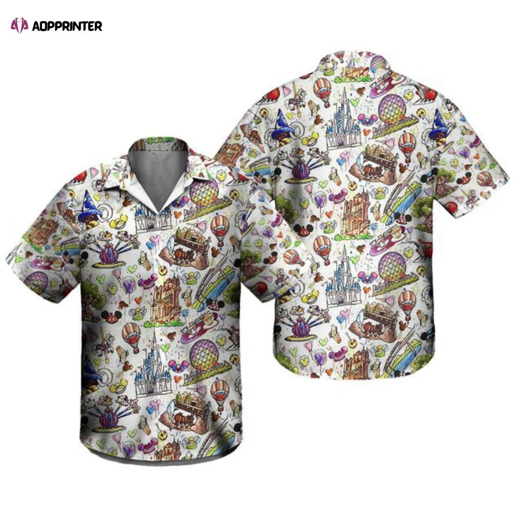Disney World Mickey Minnie Hawaiian Shirt HW0601