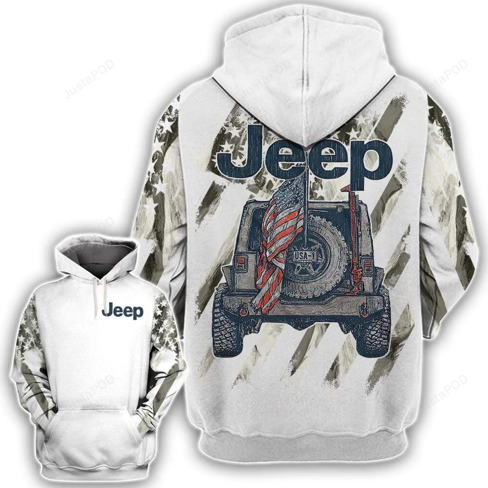 Jeep Flag Vintage Sassy 3D All Print Hoodie, Zip- Up Hoodie HZ0501