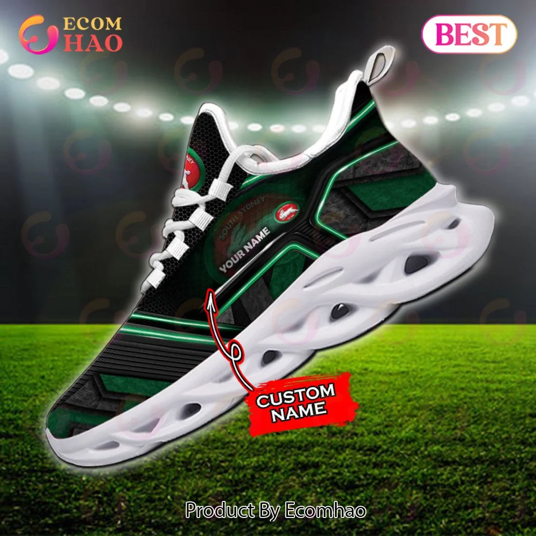 NEW South Sydney Rabbitohs Custom Name Max Soul Shoes, Sneaker  Unisex sneakers MS0601