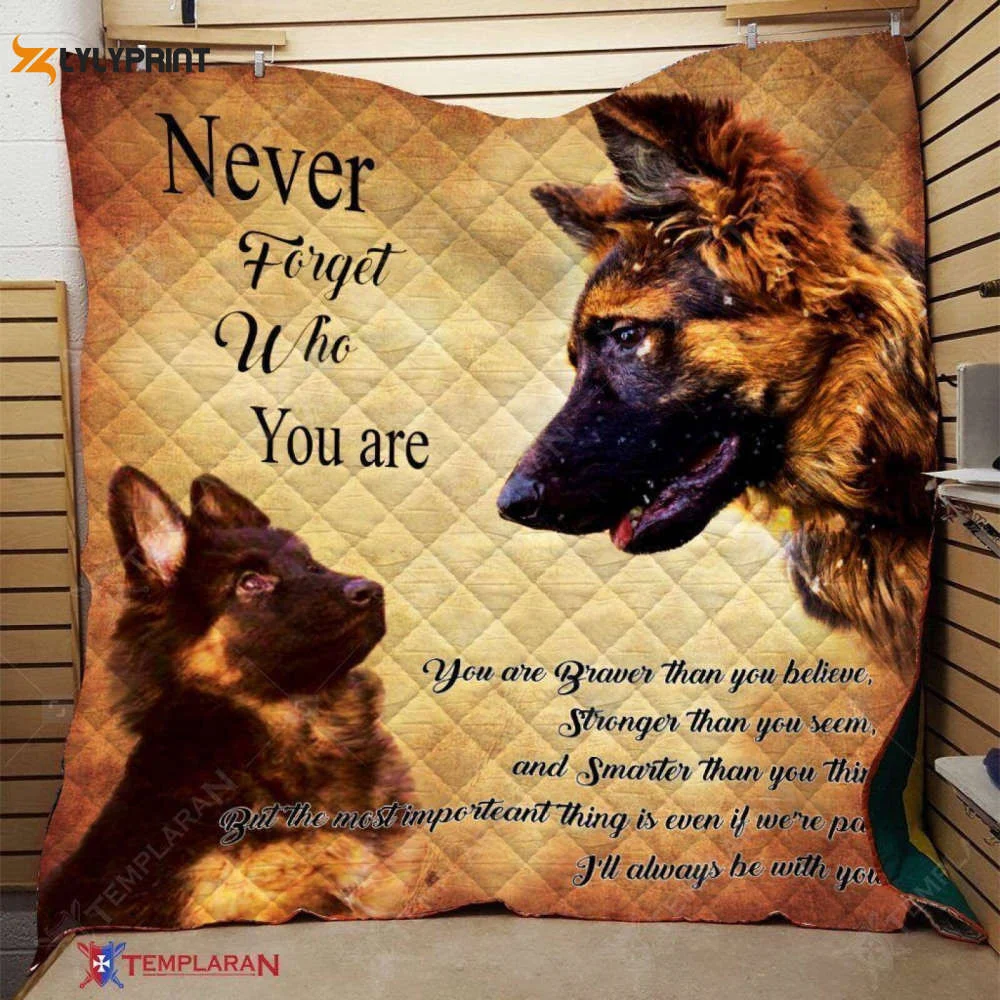 German Shepherd Dog 3D Customized Quilt , Soft Quilt, King Size, All Season Cozy Quilt QB0901
