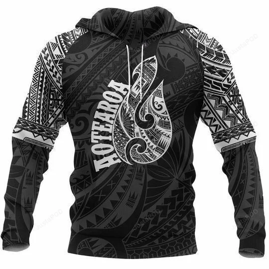 Hei Matau Maori 3D All Over Printed Hoodie, Zip- Up Hoodie HZ0501