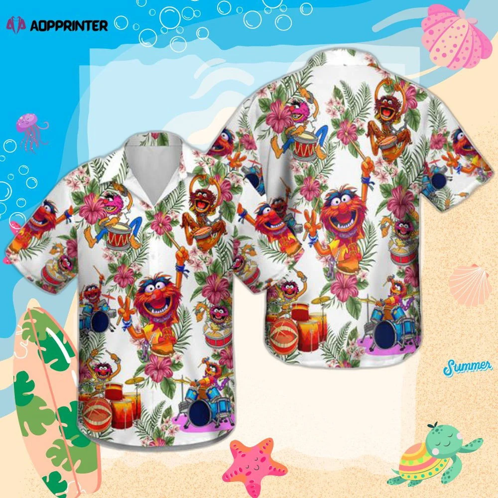 Muppet Playing Drum Tropical Flower Hawaiian Shirt HW0601