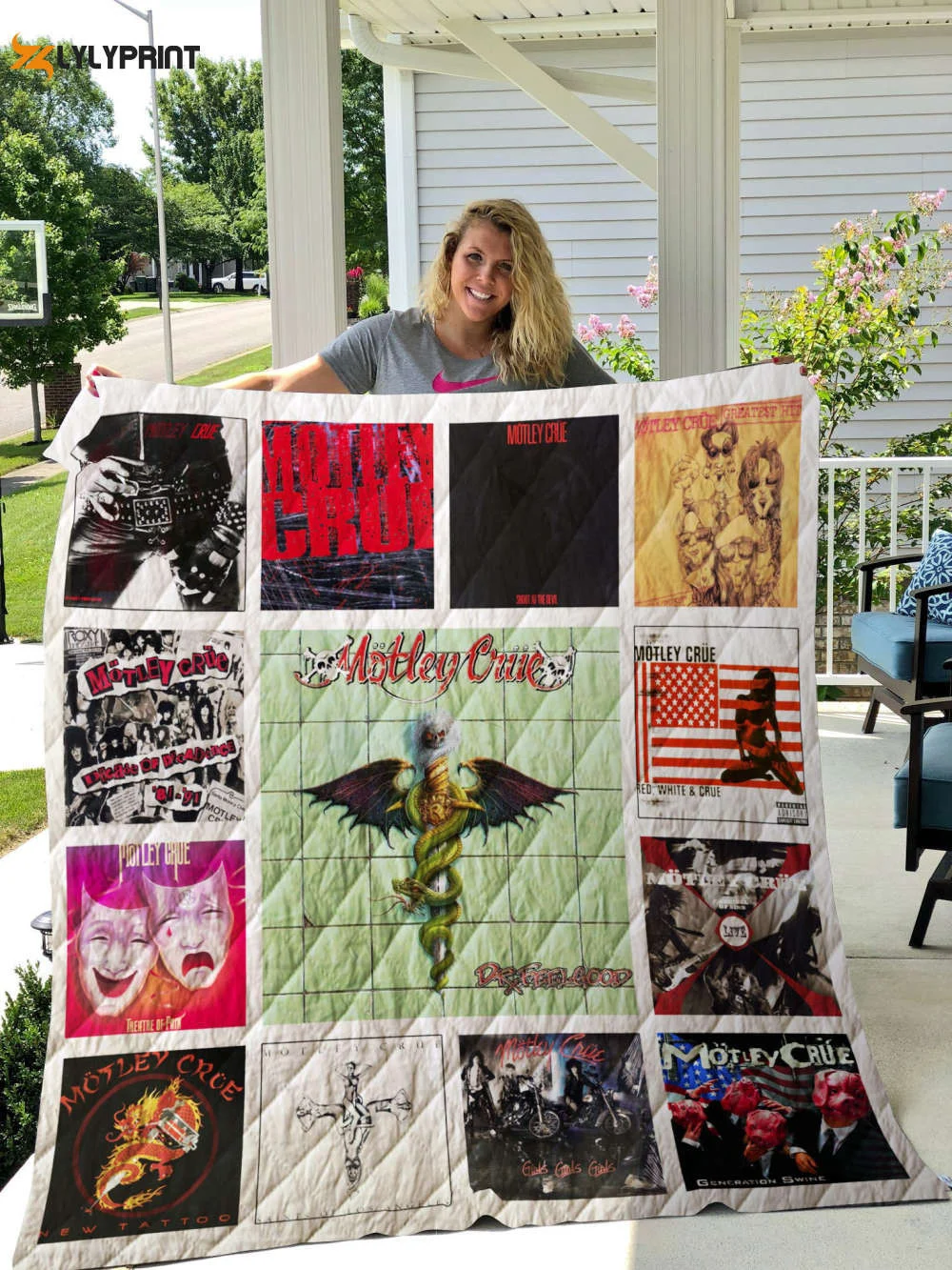 Motley Crue 2 Quilt Blanket For Fans Home Decor Gift , Soft Quilt, King Size, All Season Cozy Quilt QB0901