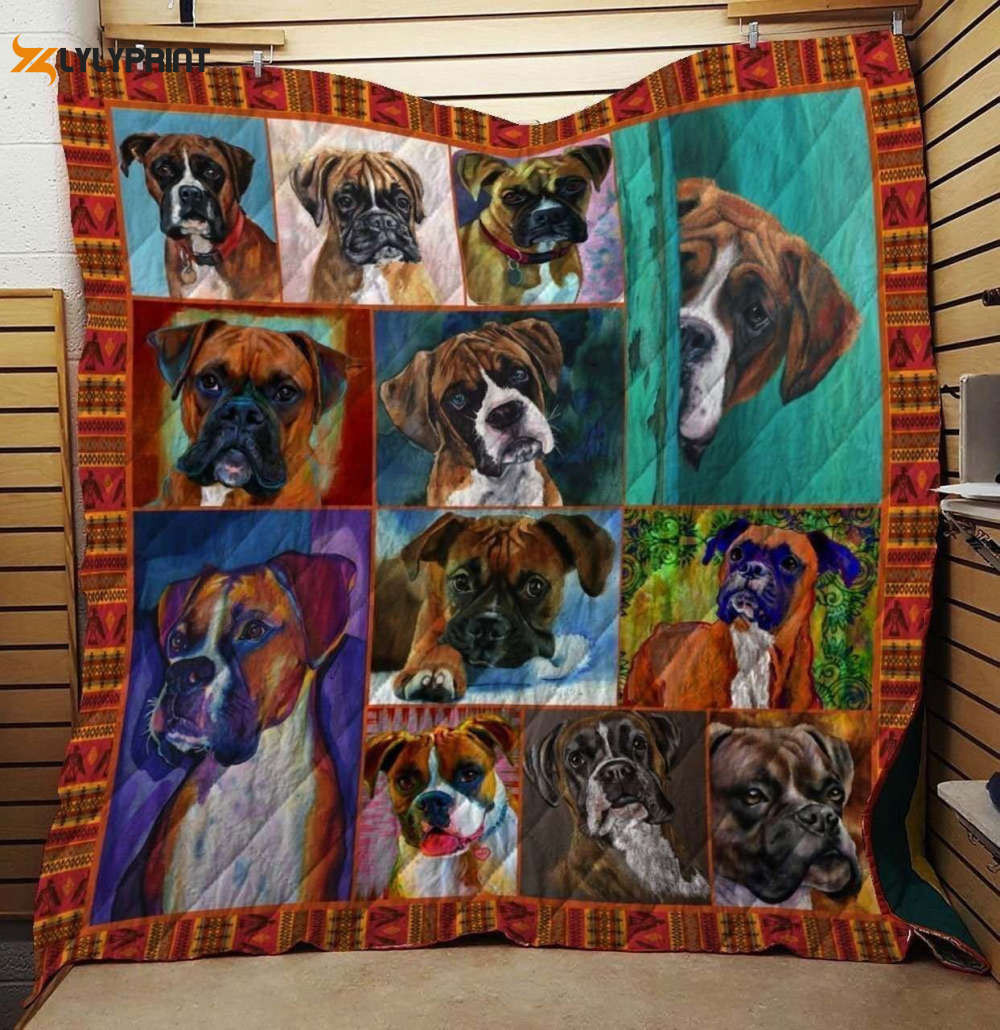 Boxer I Am Cool 3D Customized Quilt , Soft Quilt, King Size, All Season Cozy Quilt QB0901
