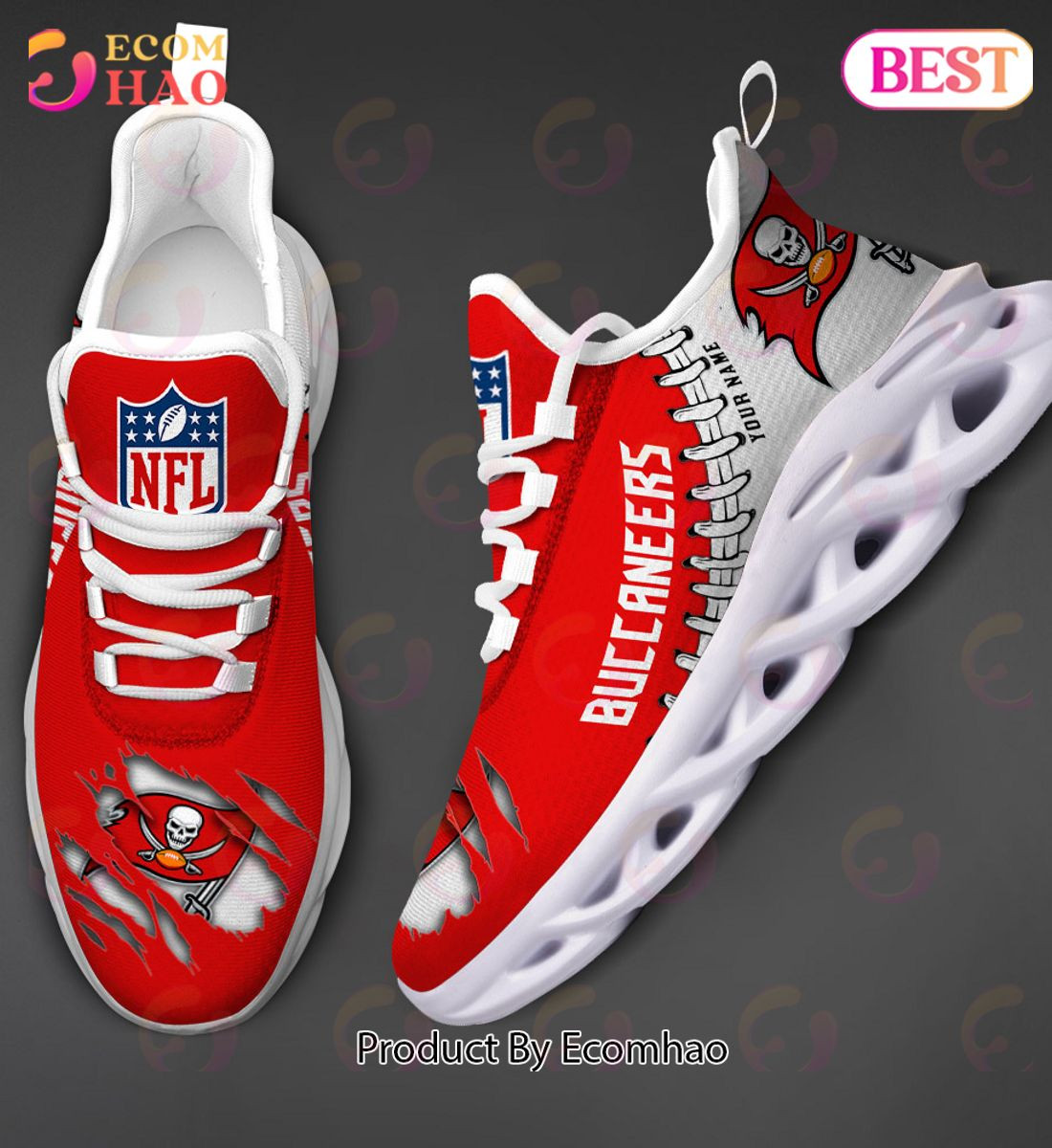 Tampa Bay Buccaneers Max Soul Shoes Custom Name  Unisex sneakers MS0601