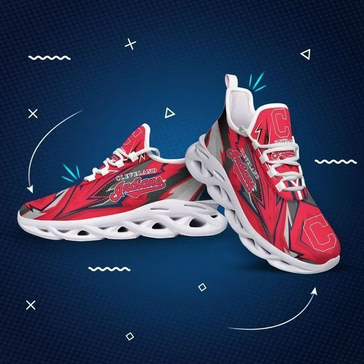 MLB Cleveland Indians Max Soul Shoes V1 Custom for Men Women MS0601