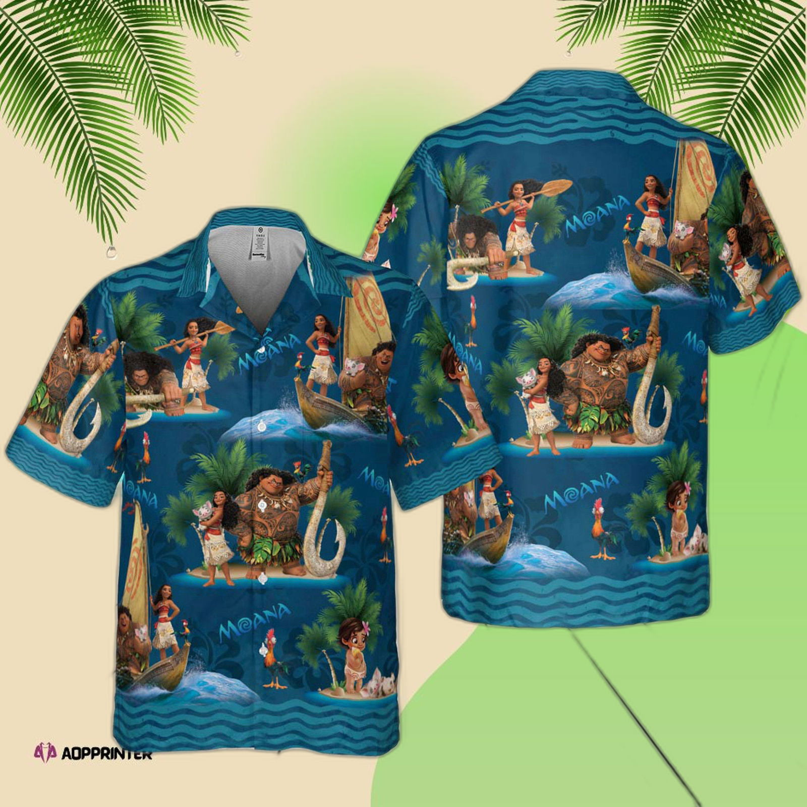 Moana And Maui Disney Hawaiian Shirt Disneyland Trip Hawaiian HW0601