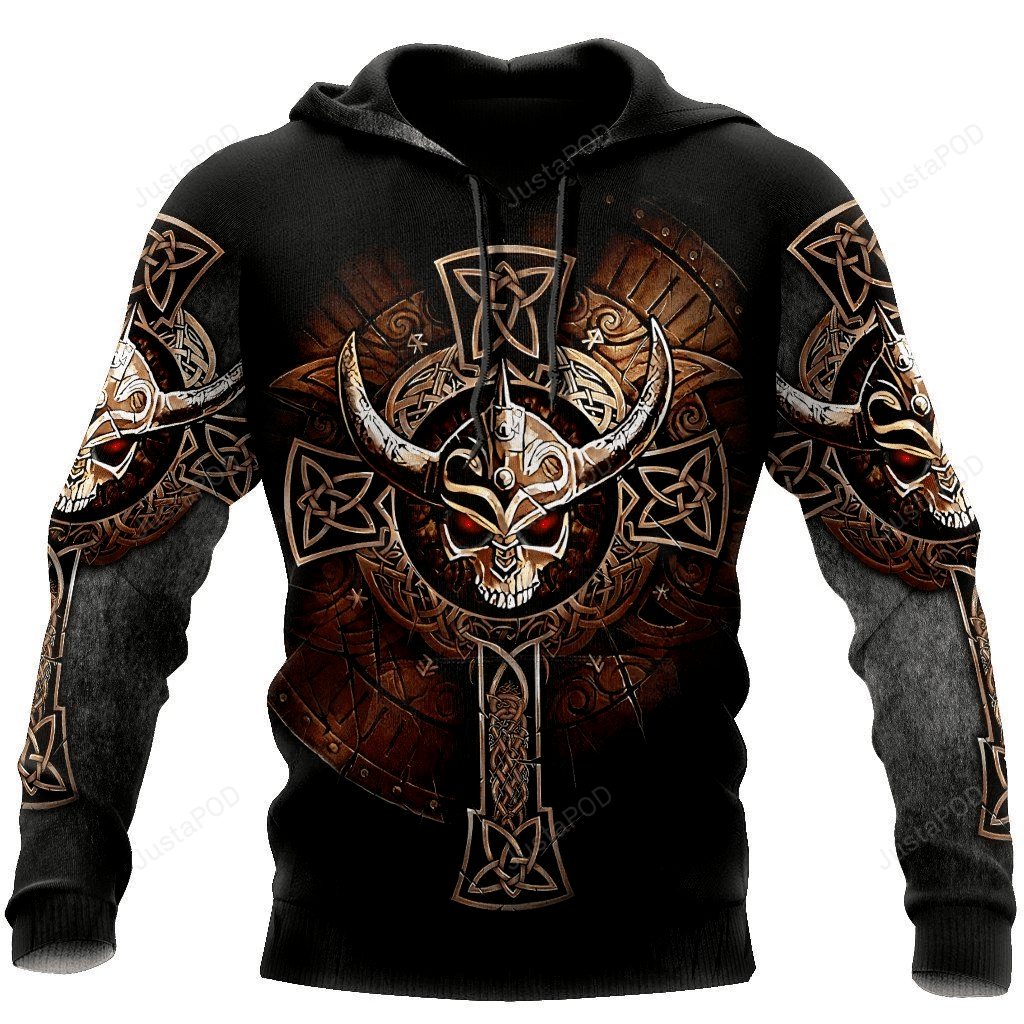 Viking Skulls 3D All Over Print Hoodie, Zip-up Hoodie HZ0501