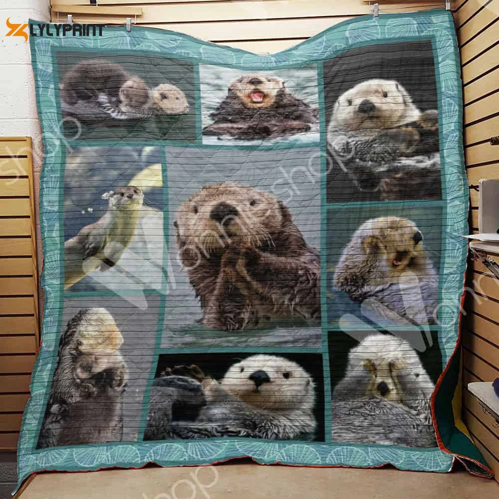 Otter 3D Customized Quilt Blanket For Fans Home Decor Gift ,  Soft Quilt, King Size, All Season Cozy Quilt QB0901