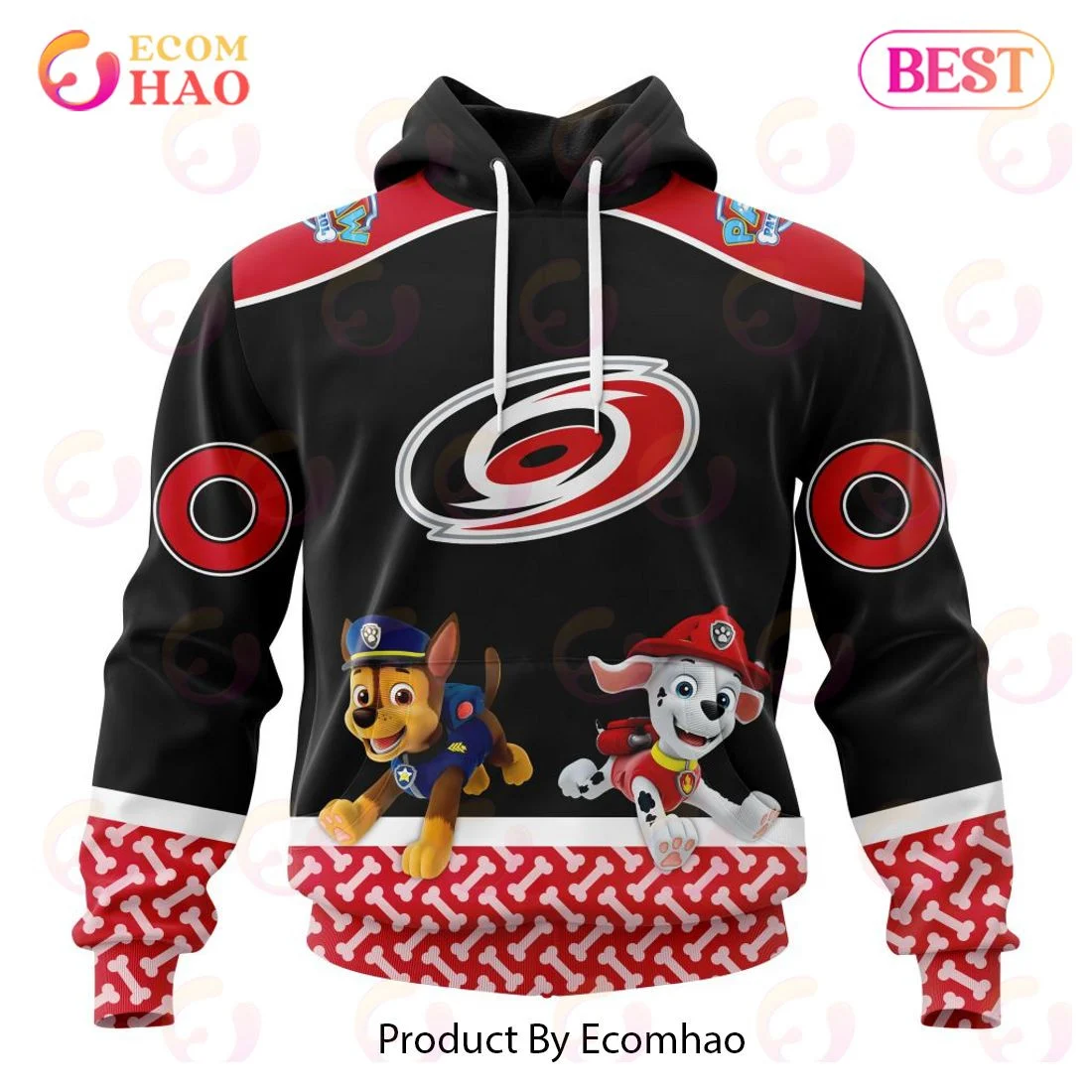 Carolina Hurricanes Special Paw Patrol Design 3D Hoodie, Zip Hoodie, Man - Women, Warm, Premium Quality HZ0501
