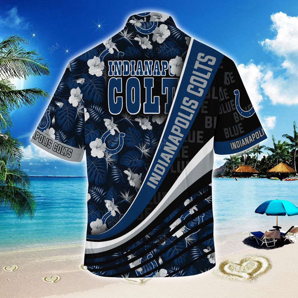 Indianapolis Colts NFL-Summer Hawaii Shirt With Tropical Flower Pattern For Fans HW0601