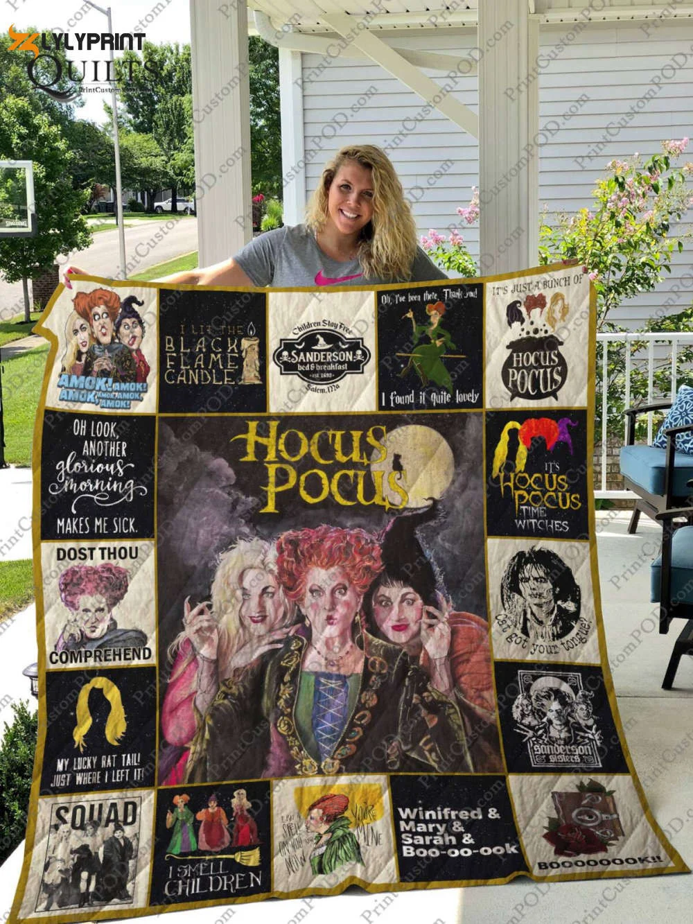 Hocus Pocus 3D Customized Quilt Blanket For Fans Home Decor Gift ,  Soft Quilt, King Size, All Season Cozy Quilt QB0901