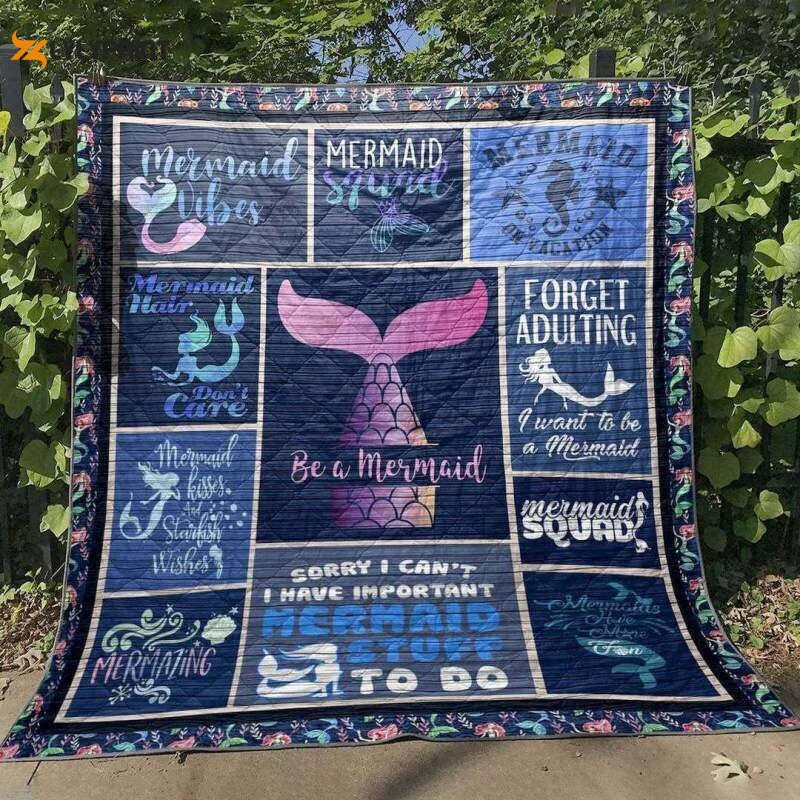 Be A Mermaid 3D Customized Quilt , Soft Quilt, King Size, All Season Cozy Quilt QB0901