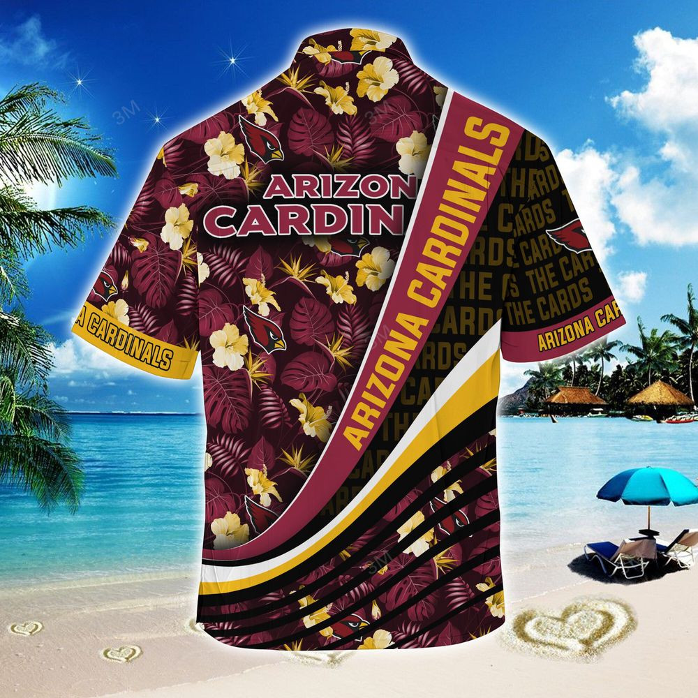 Arizona Cardinals NFL-Summer Hawaii Shirt With Tropical Flower Pattern For Fans HW0601