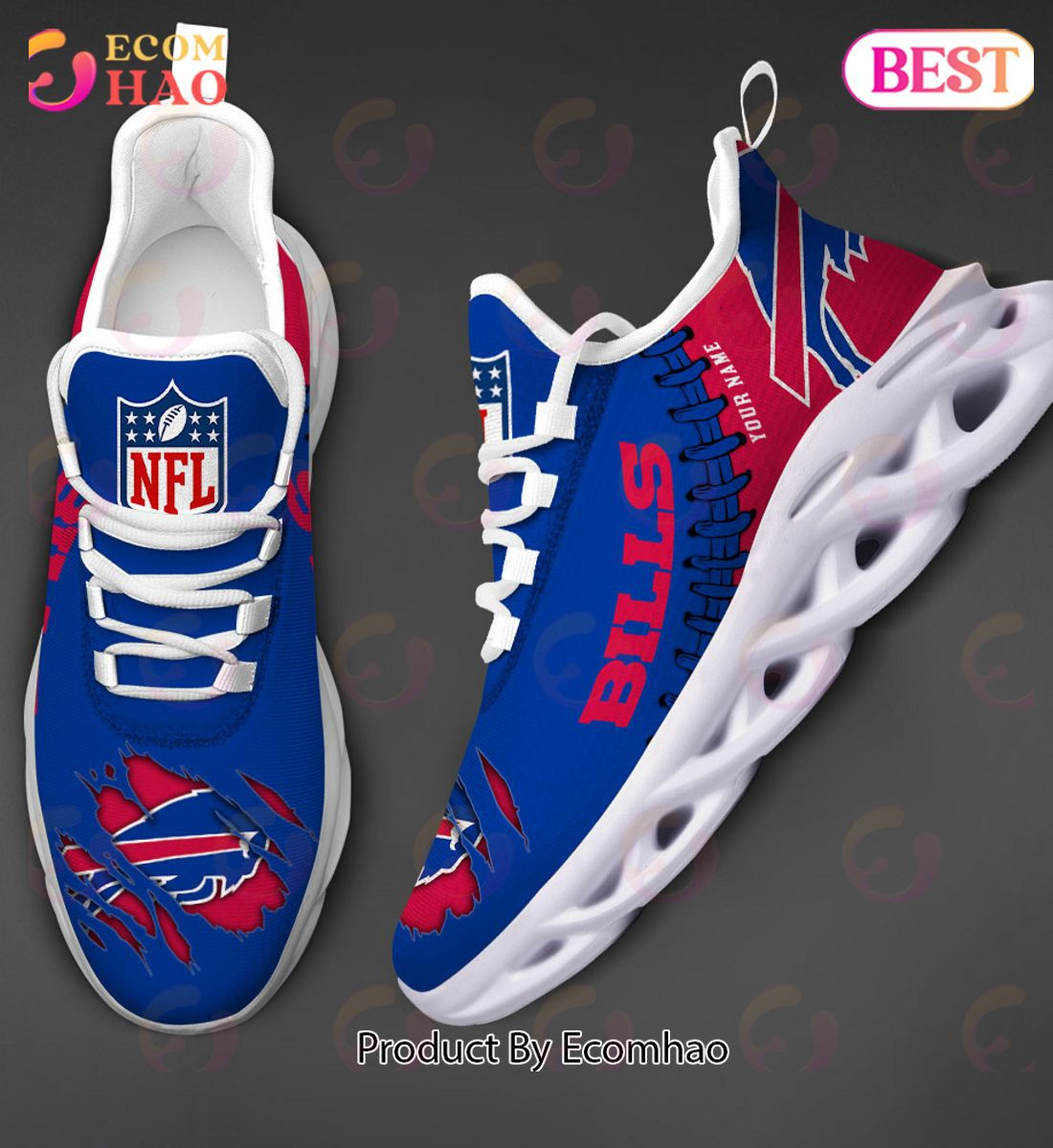 Buffalo Bills Max Soul Shoes Custom Name  Unisex sneakers MS0601