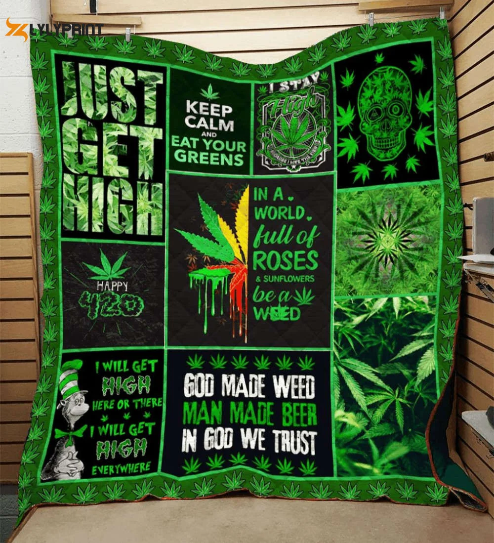 Weed Be A Weed 3D Customized Quilt , Soft Quilt, King Size, All Season Cozy Quilt QB0901
