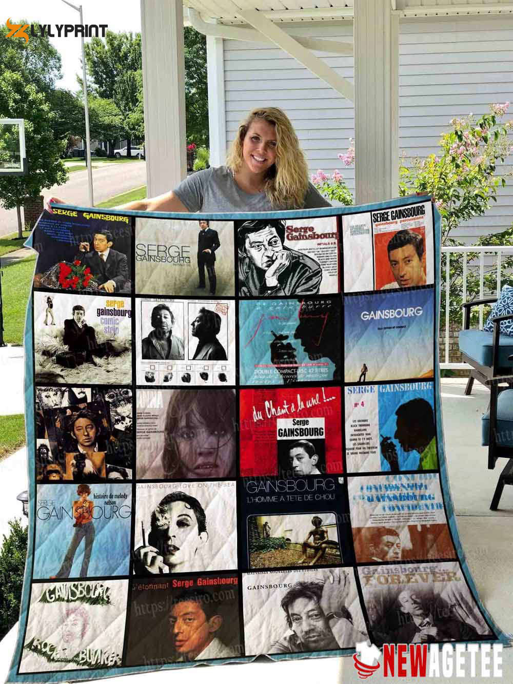 Serge Gainsbourg Quilt Blanket For Fans Home Decor Gift , Soft Quilt, King Size, All Season Cozy Quilt QB0901