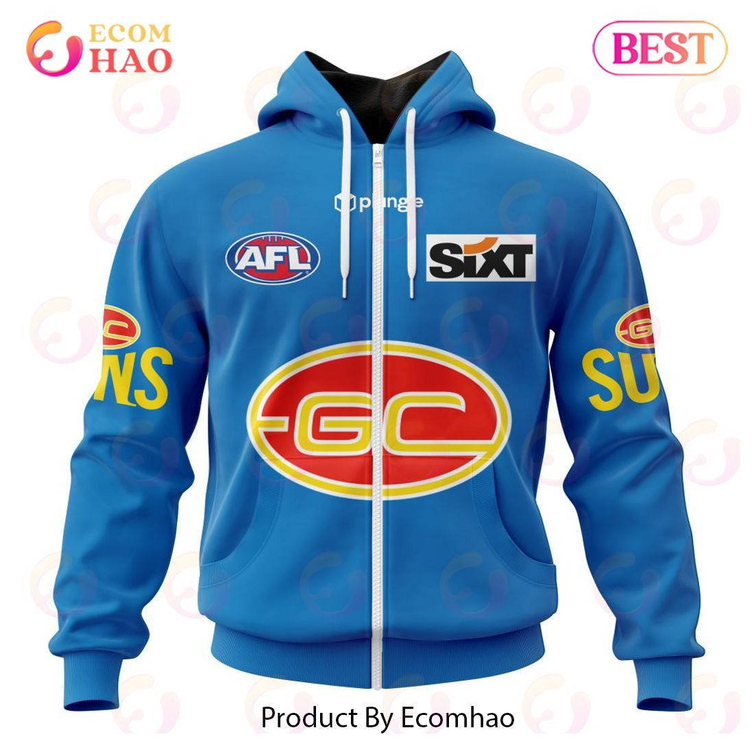 AFL Gold Coast Suns Clash Kits 2023 3D Hoodie, Zip Hoodie, Man - Women, Warm, Premium Quality HZ0501