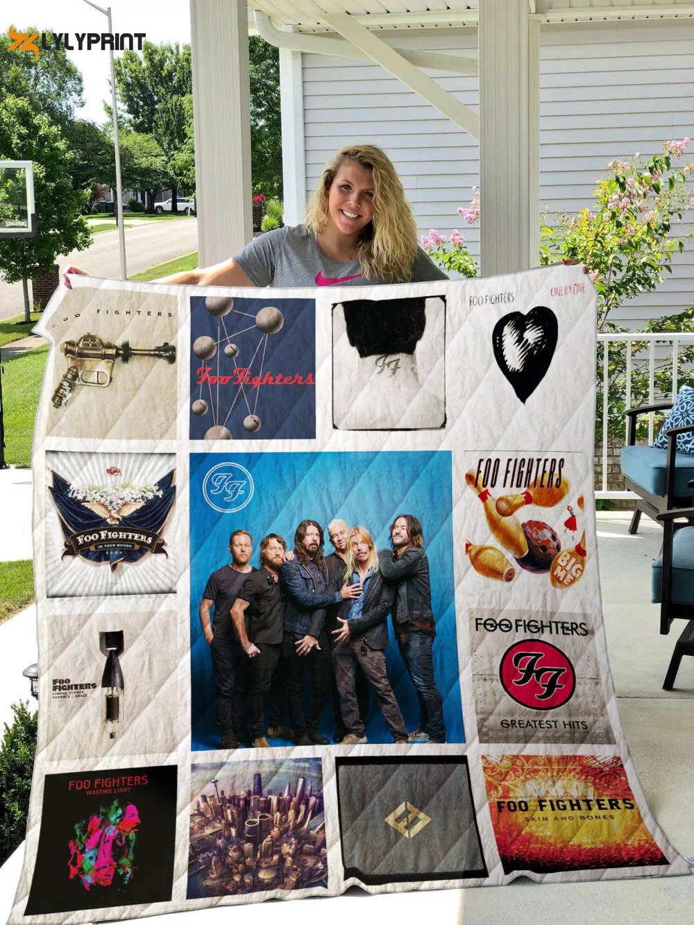 Foo Fighters Quilt Blanket For Fans Home Decor Gift , Soft Quilt, King Size, All Season Cozy Quilt QB0901