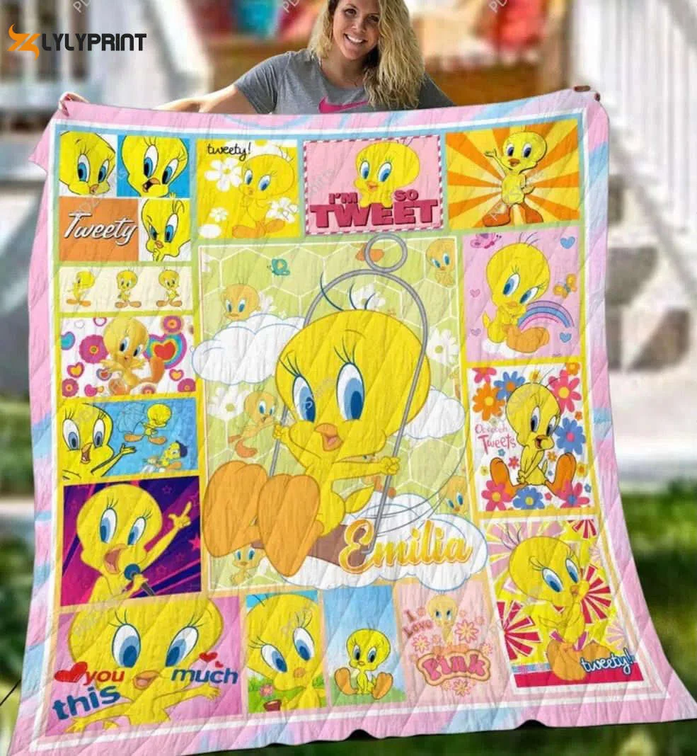 Tweety 1 Quilt Blanket For Fans Home Decor Gift , Soft Quilt, King Size, All Season Cozy Quilt QB0901