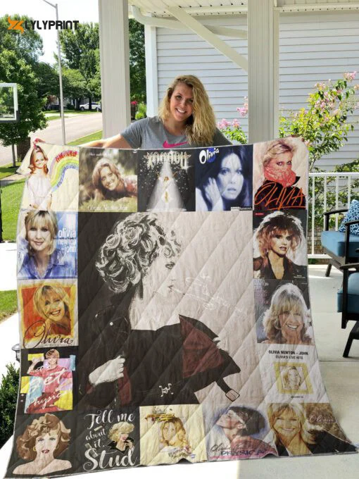 Olivia Newton John 2 Quilt Blanket For Fans Home Decor Gift , Soft Quilt, King Size, All Season Cozy Quilt QB0901