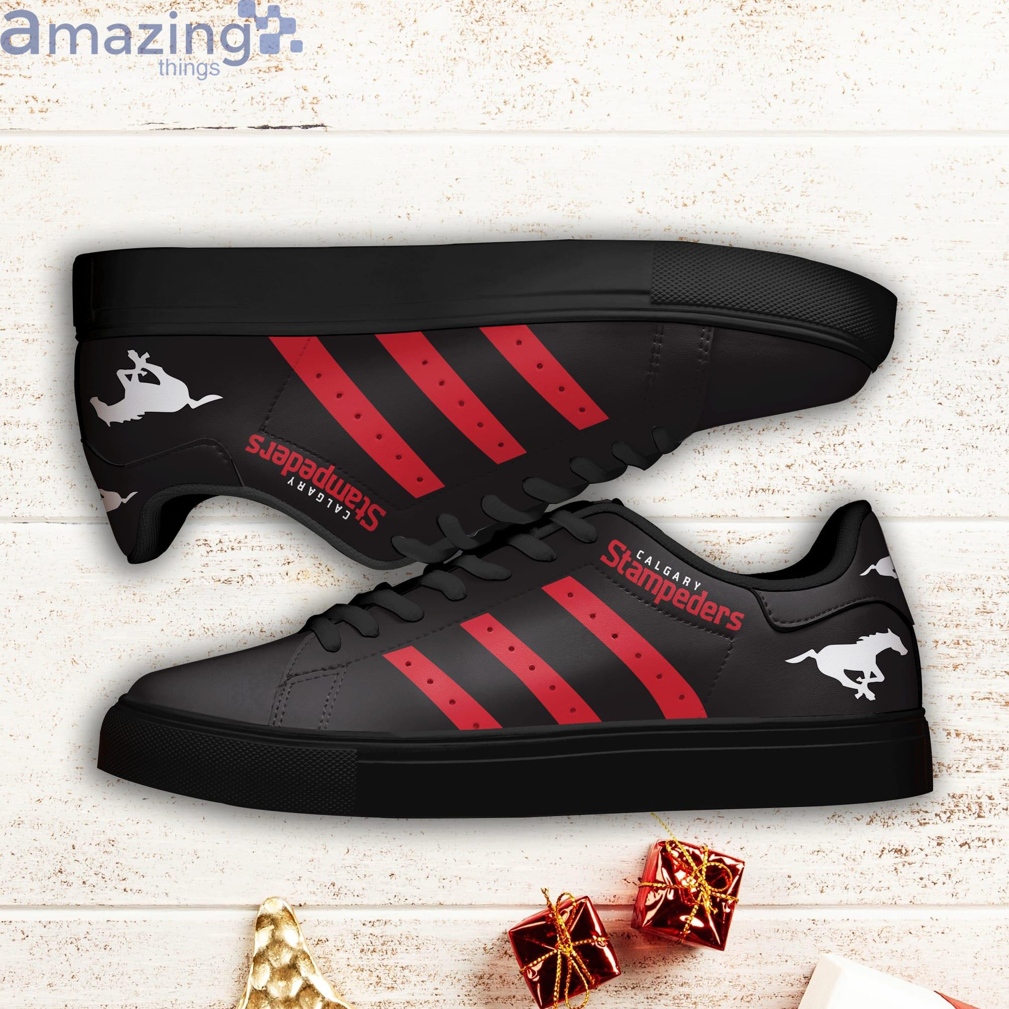 CFL Calgary Stampeders Black Stan Smith Shoes , Trendy Style Sneakers ST0801