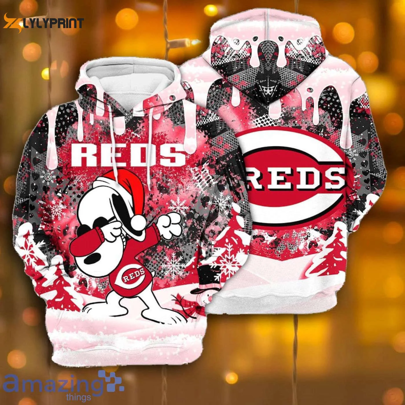 Cincinnati Reds Snoopy Dabbing Peanuts Hoodie – Trendy AOP Shirt HZ0501