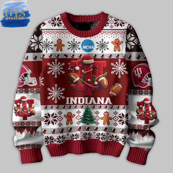 Indiana Hoosiers They Not Like Us Ugly Christmas Sweater , Cozy Soft Unisex Pullover SW0601