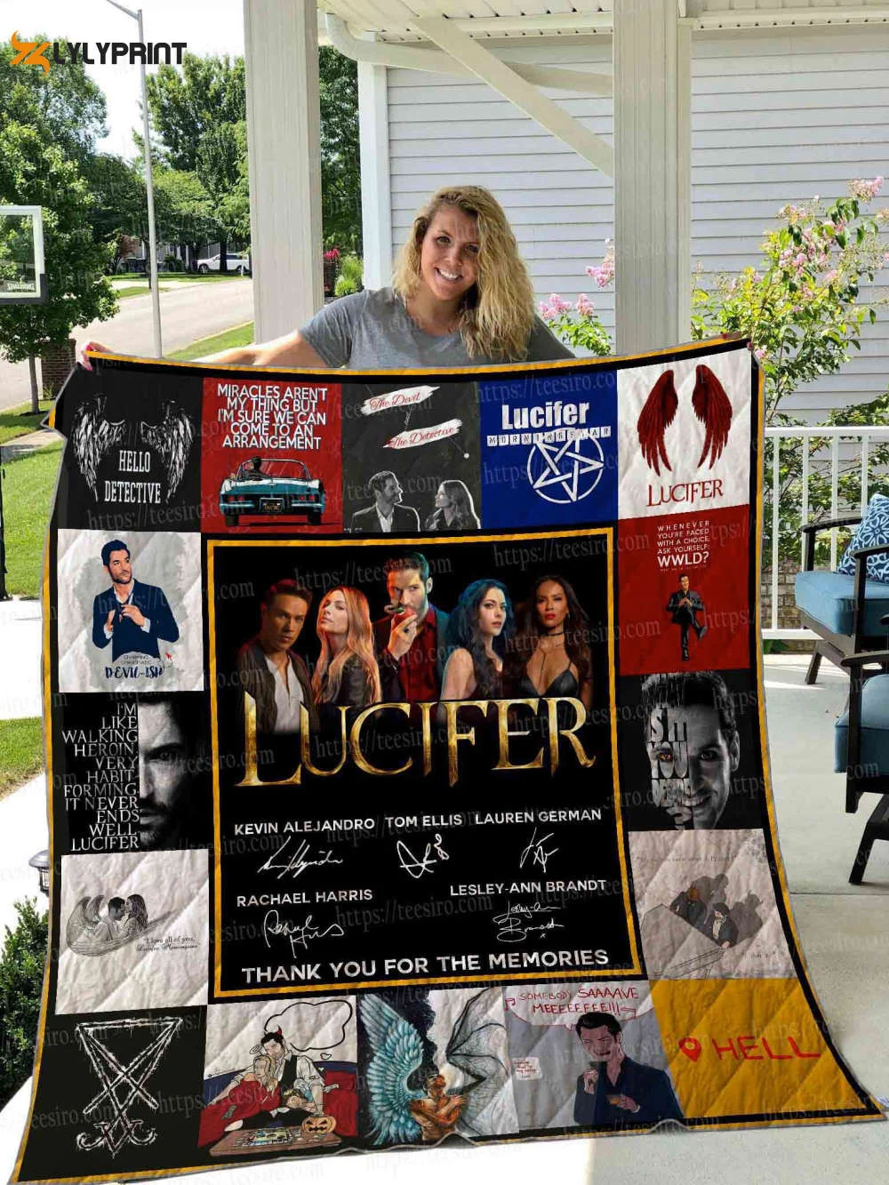 Lucifer Quilt Blanket For Fans Home Decor Gift , Soft Quilt, King Size, All Season Cozy Quilt QB0901