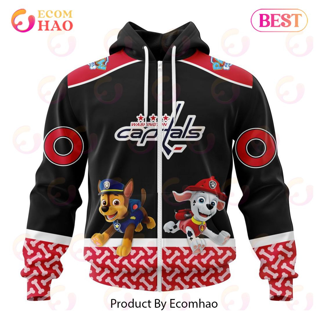 Washington Capitals Special Paw Patrol Design 3D Hoodie, Zip Hoodie, Man - Women, Warm, Premium Quality HZ0501