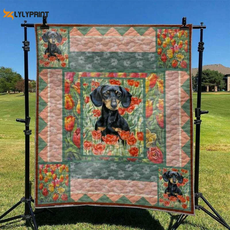 Dachshund 3D Customized Quilt , Soft Quilt, King Size, All Season Cozy Quilt QB0901