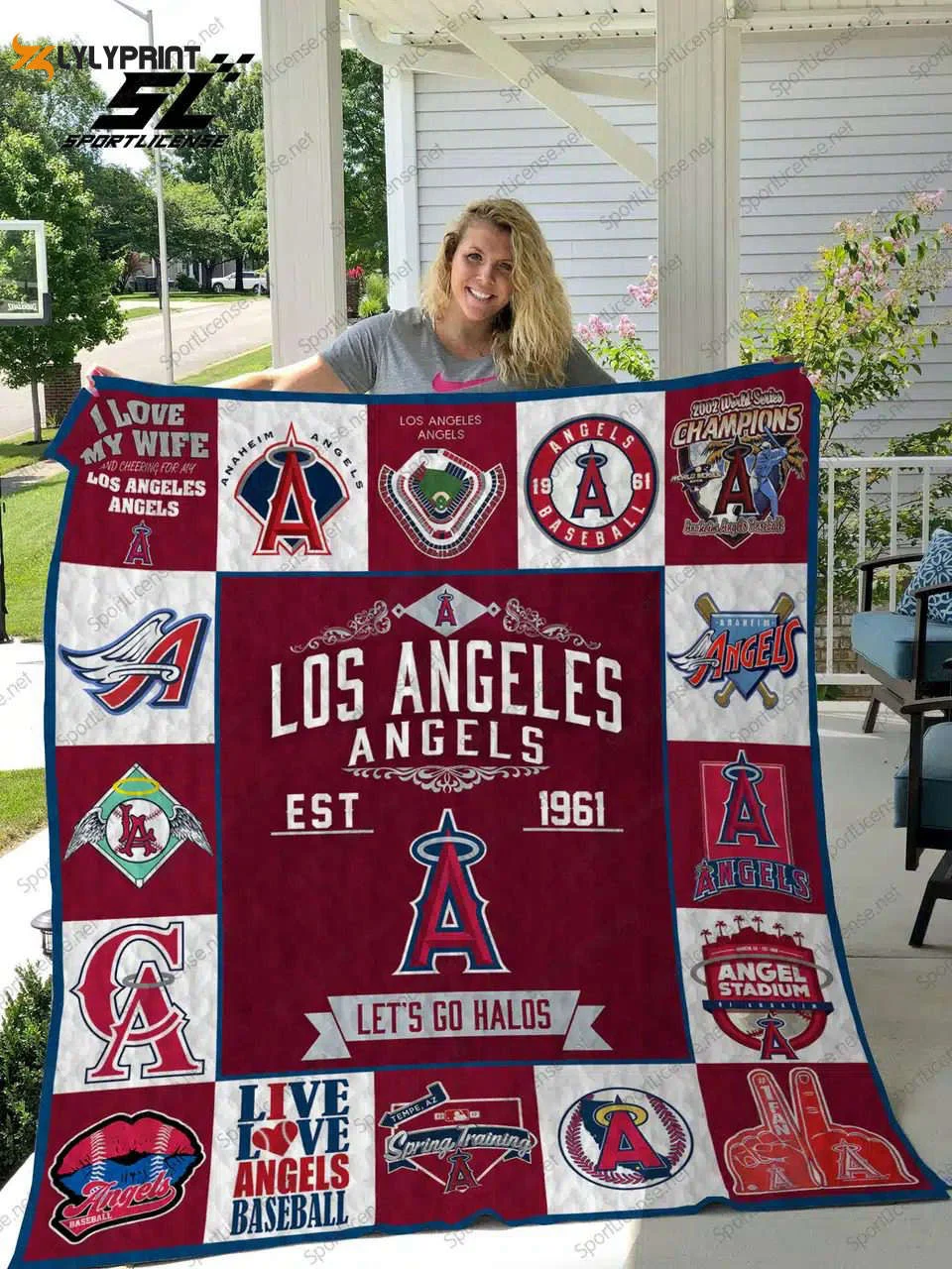 Los Angeles Angels 1 Quilt Blanket For Fans Home Decor Gift , Soft Quilt, King Size, All Season Cozy Quilt QB0901