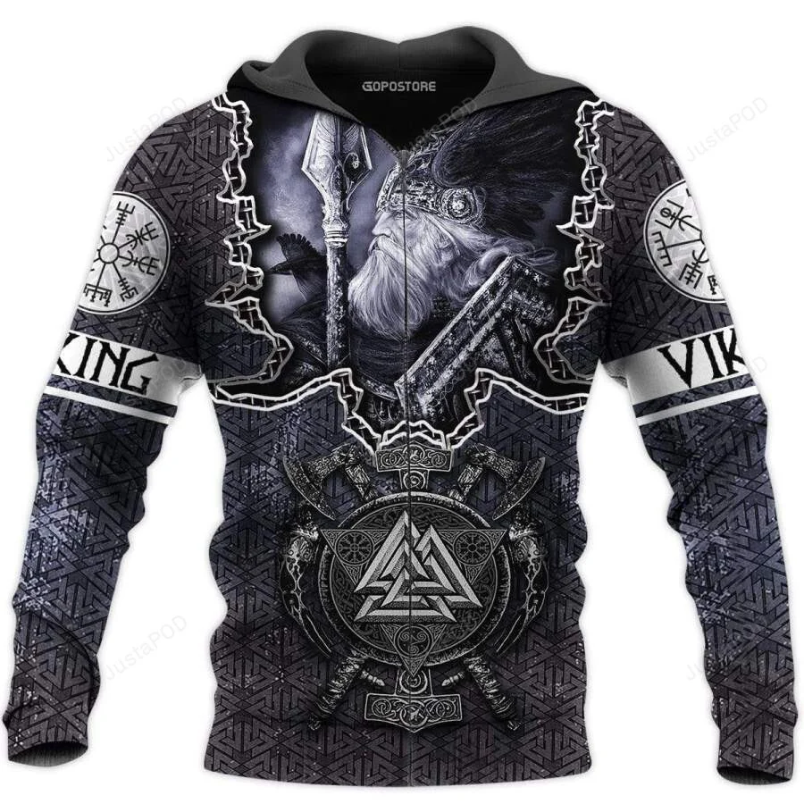 Beautiful Odin Viking 3D All Print Hoodie, Zip- Up Hoodie HZ0501