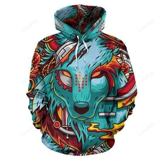 Cyber Wolf 3D All Over Print Hoodie, Zip-up Hoodie HZ0501
