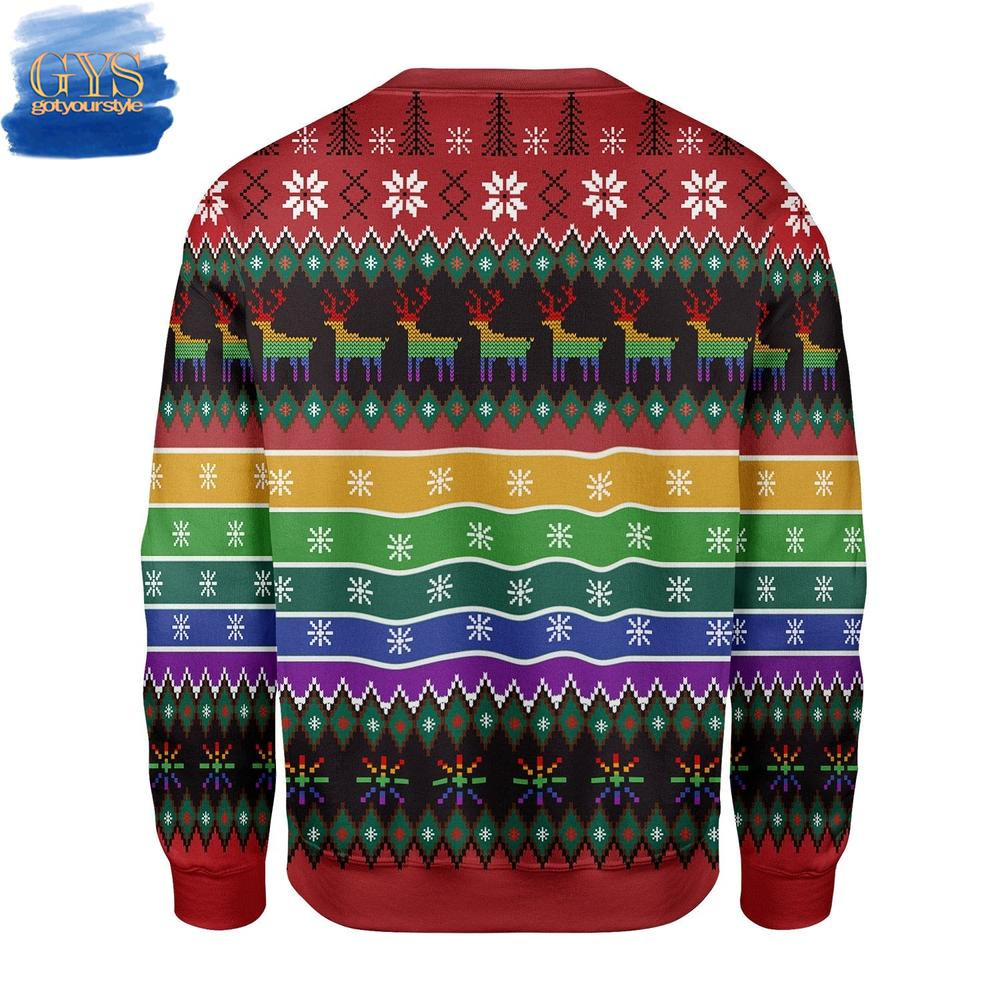 Unicorn LGBT Pew Pew Christmas Sweater , Cozy Soft Unisex Pullover SW0601